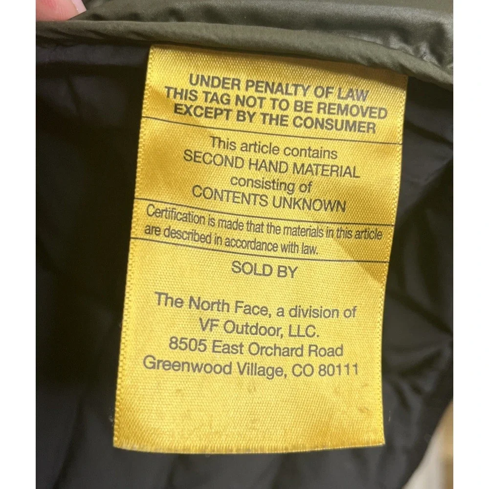 The North Face Boys XXL Belleview Stretch Down Jacket Green Black Puffer Coat 18
